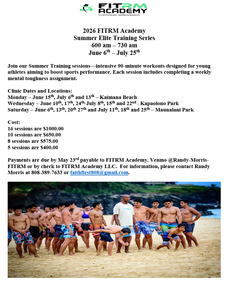 2026 Summer Elite Training Series Flyer